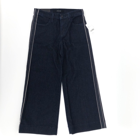 J BRAND Liza Mid Rise Crop Culotte Jeans in Border Size 25, 26 - Picture 5 of 8